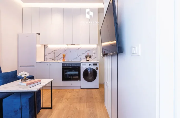 🏠Me Qera: 1+1📍Ali Demi (Kompleksi Mangalem)- 40,000 Leke/Muaj - Pallat V.2022 - Kt.4 - Sp.39m² - (E Areduar me Arkitekt) 🔥
