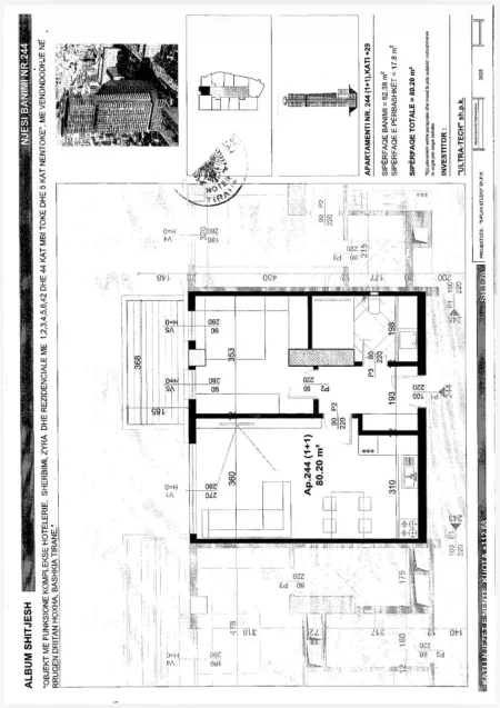 Tirane, shitet apartament 1+1 , 80 m² 216.500 € (rruga dritan hoxha)