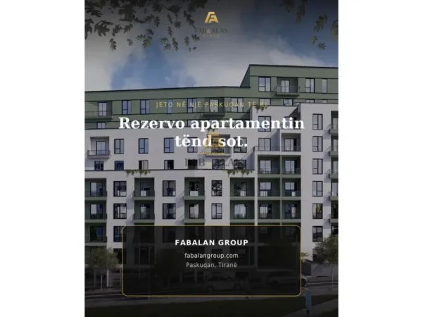 shitet apartament Kati 5, 104 m² 125.856 € (Arden Hill në zonën e Paskuqanit,)