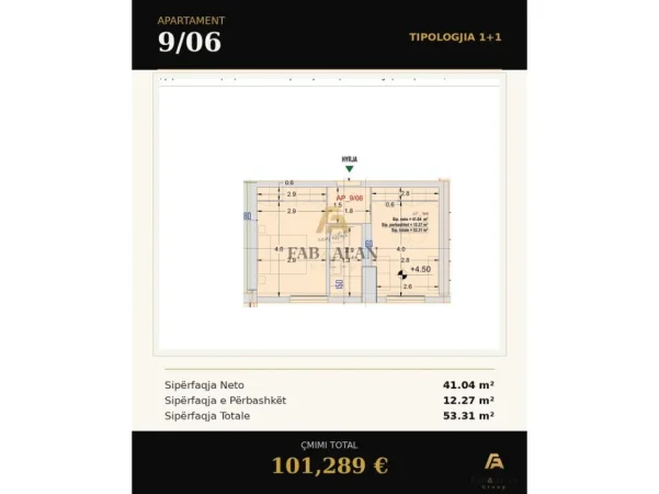 Tirane, shitet apartament 1+1 , 53 m² 101.289 € (Ish Fusha Aviacionit)