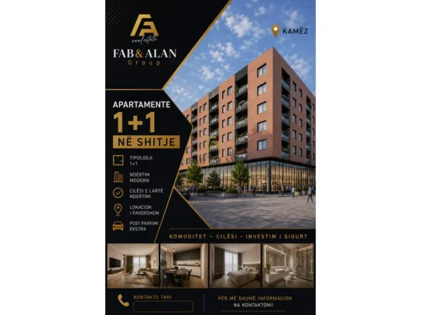 Tirane, shitet apartament 1+1 , 67 m² 60.615 € (Kamez)