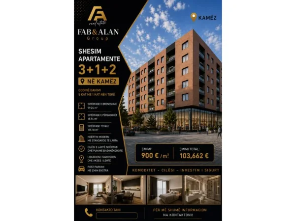 Tirane, shitet apartament 3+1 , 116 m² 103.662 € (Instituti Bujqesor)