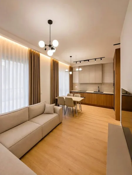 Tirane, jepet me qera apartament 1+1+Ballkon , 65 m² 550 € (Ali Demi, Rezidenca Kadiu)
