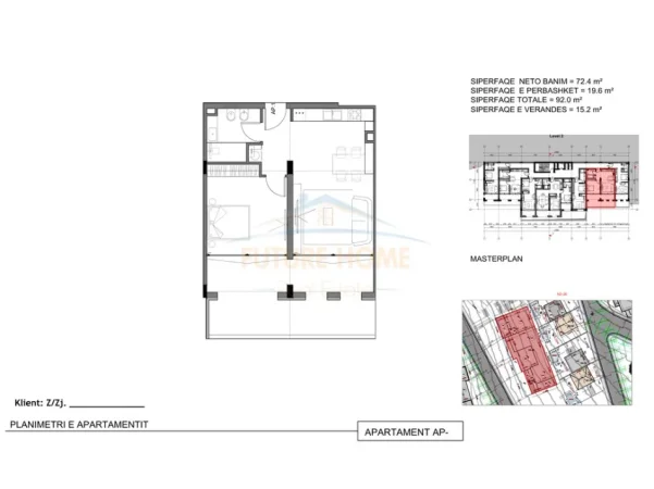 Shitet, Apartament 2+1+2 + Parkim, Jalë 0696069906
