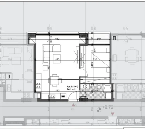 Tirane, shitet apartament 1+1 Kati 3, 76 m² 192.000 € (BULEVARDI I RI)