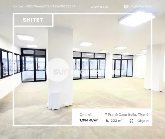 Tirane, shitet ambjent biznesi Kati 9, 202 m² (PRANE CASA I TALIA)