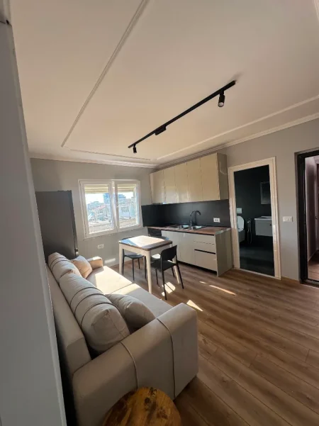 Tirane, jepet me qera apartament 1+1 Kati 6, 60 m² 550 € (Vasil Shanto)