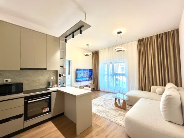 🥂Shitet: 1+1 &Ballkon 📍Ali Demi - Res. KADIU (60m2) 100% i Ri & i Mobiluar || €110,000 (1,660€/m2 pa Mobilimin)