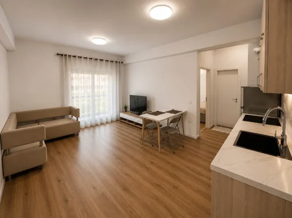 Tirane, jepet me qera apartament 1+1+Ballkon Kati 4, 60 m² 400 € (rezidenca kadiu)