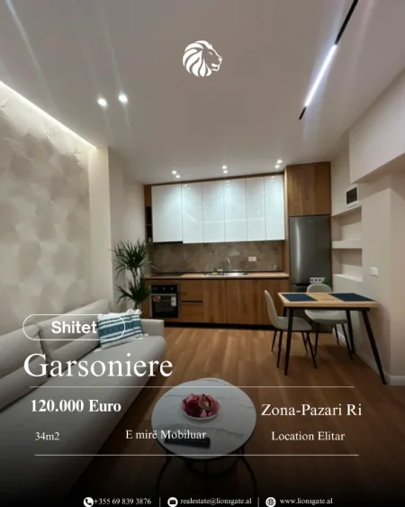Tirane, shes apartament 1+1 , 34 m² 120.000 €