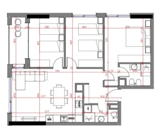 Tirane, shitet apartament 3+1+Ballkon Kati 2, 117 m² 129.580 € (PASKUQAN)