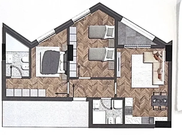 Tirane, shitet apartament 2+1 , 97 m² 170.000 € (Colonnade Residence, Rruga Dritan Hoxha)