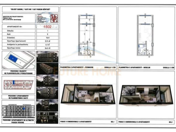 Qerret, Shitet Garsoniere Kati 5, 36 m² 46.000 € (QERRET , DURRES)