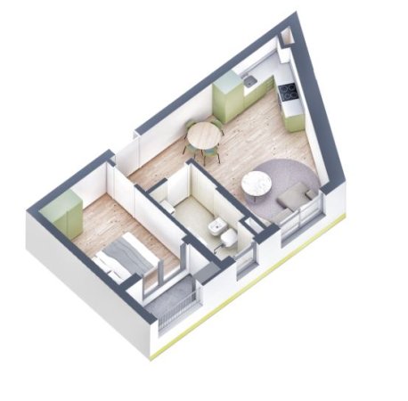Tirane, shitet apartament 1+1+A+BLK Kati 2, 60 m² 73.000 Euro (Rruga Ali Demi)
