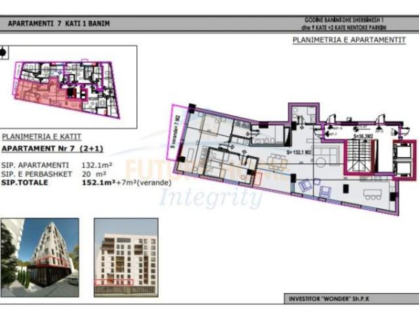 Tirane, shitet apartament 2+1+BLK Kati 1, 152 m² 577.980 Euro (Rruga e Elbasanit)