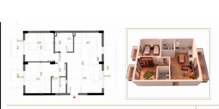 Tirane, shitet apartament 2+1 Kati 2, 108 m² 195.500 € (TEG)