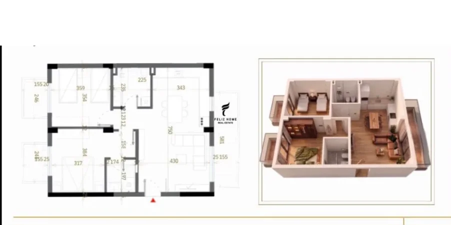 Tirane, shitet apartament 2+1 Kati 2, 108 m² 195.500 € (TEG)