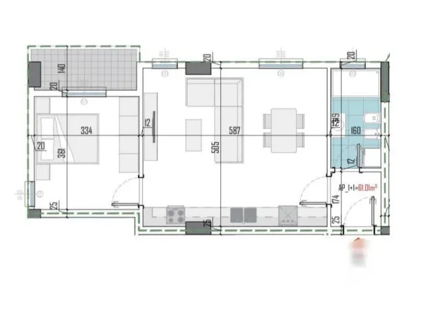 Tirane, shitet apartament 1+1+Aneks+Ballkon Kati 2, 73 m² 72.940 € (Paskuqan)