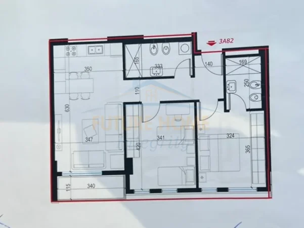 Tirane, shitet apartament 2+1+2 Kati 8, 93 m² 116500 € (Kompleksi Univers City, QTU)