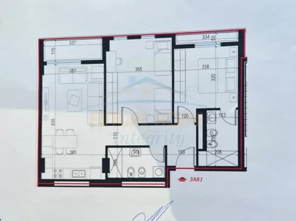 Shitet, Apartament 2+1+2, Kompleksi Univers City Tiranë. 0696069906