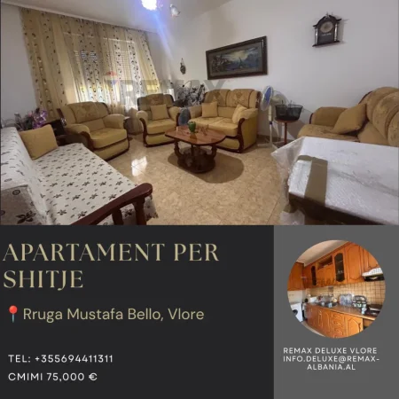 Vlore, shitet apartament 1+1+Ballkon Kati 3, 64 m² 75.000 € (Rruga Mustafa Bello, Kali Trojes, Vlore)