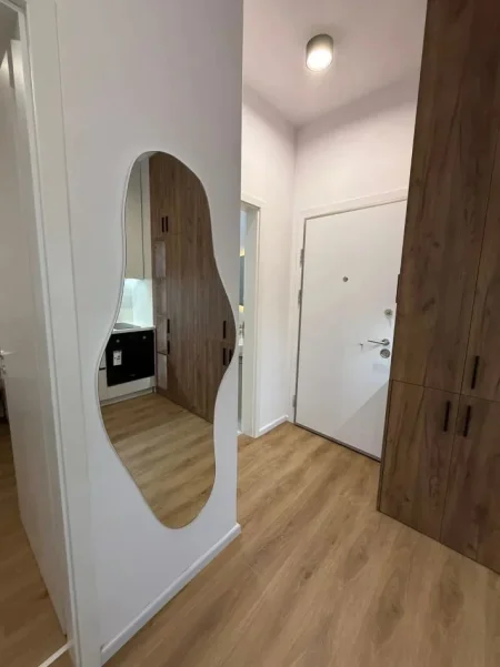 Tirane, jepet me qera apartament 1+1 Kati 5, 55 m² 500 € (Ali Demi)