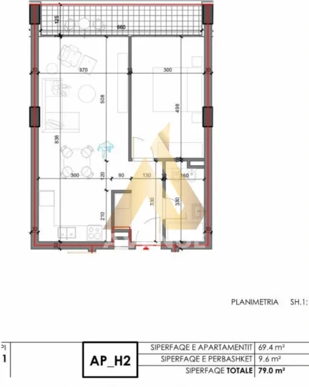 Tirane, shitet apartament 1+1 Kati 4, 79 m² 100.000 € (Unaza Lindore, Shkoze)