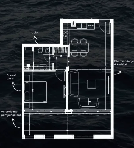 Vlore, shitet apartament 1+1 Kati 2, 101 m² 284.000 € (PALASE)