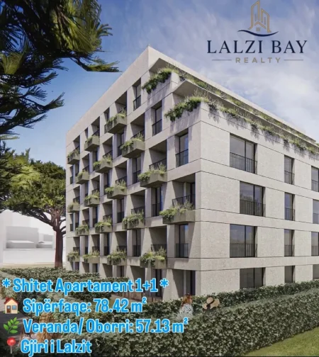 Gjiri Lalezit | Hamallaj, shitet apartament ne plazh 1+1+Ballkon Kati 0, 78 m² (gjiri i Lalzit)