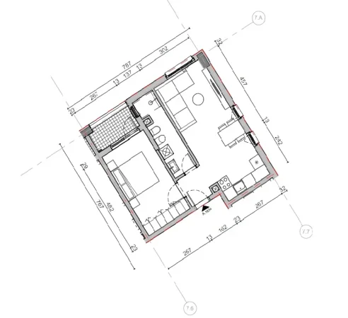 Tirane, shitet apartament 1+1+Ballkon Kati 2, 64 m² 105.000 € (Dalip Topi)