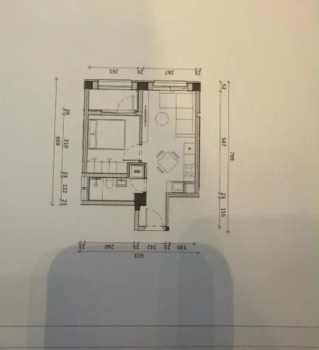 Tirane, shitet apartament 1+1+Ballkon Kati 3, 47 m² 90.000 € (Pasho hysa)