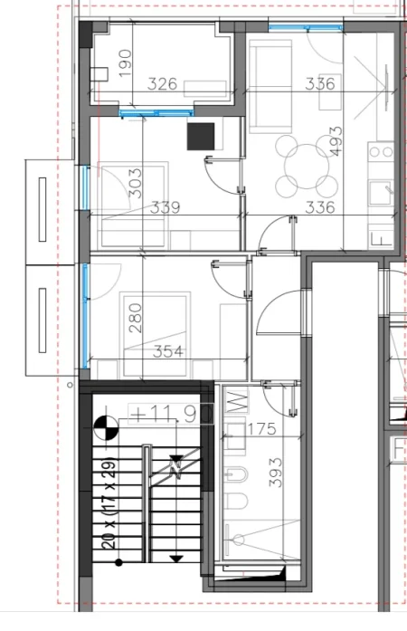 Dhermi - Palase, shitet apartament 2+1+Ballkon Kati 4, 75 m² 225.000 € (Square Village , Dhermi)