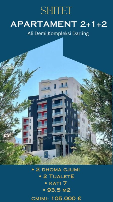 Tirane, shitet apartament 2+1+A+BLK Kati 7, 94 m² 105.000 Euro (Ali demi)