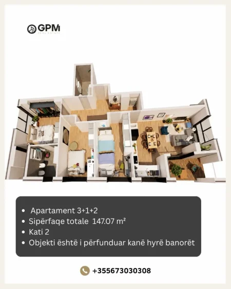 Nëse po kërkoni një apartament 3+1 në Tiranë, ky është një nga ato prona që ju kursen kohë, stres dhe investime shtesë.