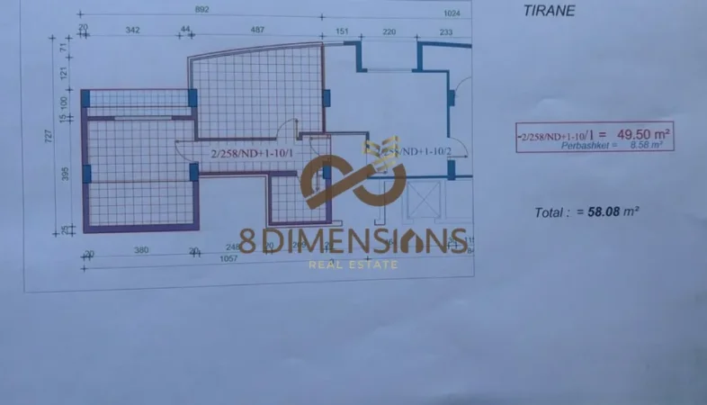 Shitet apartament 1+1 i sapo rikonstruktuar totalisht te 21 Dhjetori (D8141A-129)