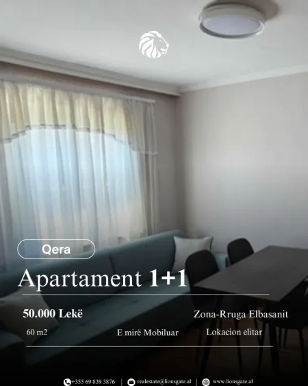 Tirane, jap me qera apartament 1+1+Ballkon , 60 m² 500 € 