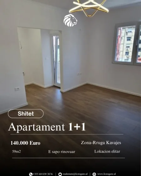 Tirane, shes 1+1 , 59 m² 140.000 € 