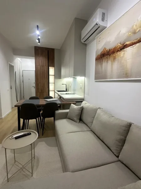 Tirane, jepet me qera apartament 1+1+Aneks+Ballkon Kati 6, 55 m² 450 € (rruga ali demi)
