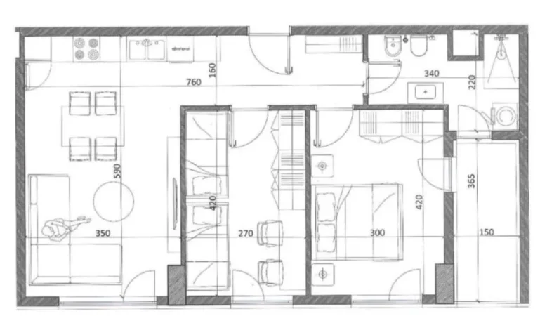 Tirane, shitet apartament 2+1+Ballkon , 82 m² 71.000 € (Kamez, Venatino 4)
