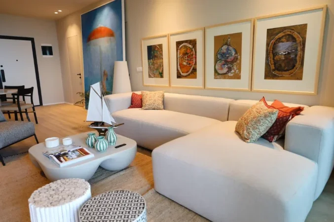 Himare, shitet apartament 2+1 Kati 0, 119 m² (Jale)