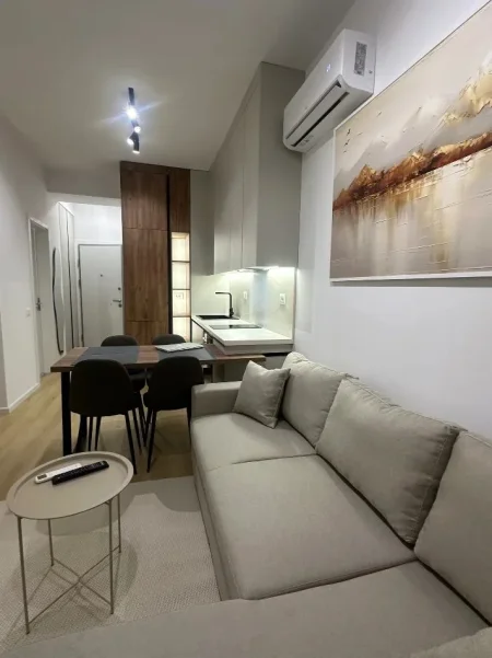 Tirane, jepet me qera apartament 1+1 Kati 6, 55 m² 450 € (Kompleksi Kadiu)