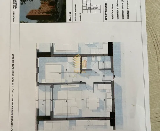 Tirane, shitet apartament 1+1+Ballkon Kati 8, 67 m² 126.100 € (5 Maji)
