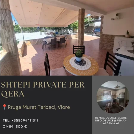 Vlore - Lungomare, jepet me qera shtepi 2+1+Ballkon Kati 1, 250 m² 500 € (Rruga Murat Terbaci, Vlore)