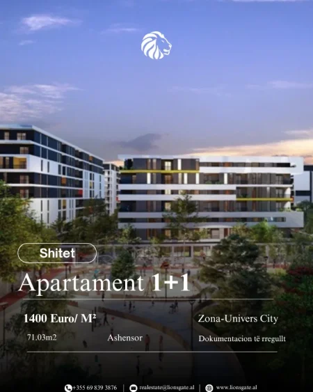 Tirane, shes 1+1 , 58 m² 99.000 €