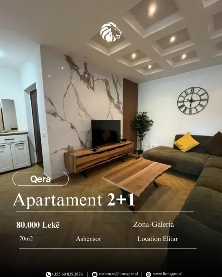 Tirane, jap me qera apartament 2+1 , 70 m² 800 € 