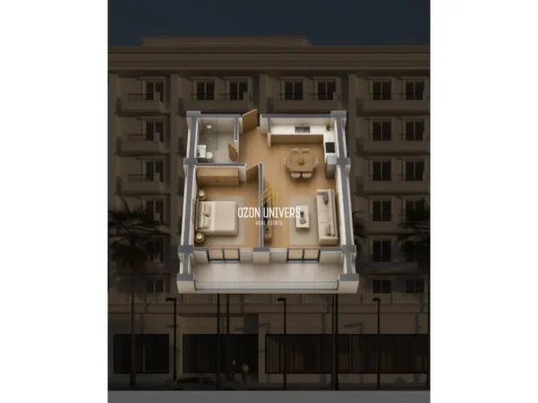 Durres, shitet apartament 1+1+Ballkon Kati 1, 69 m² 79.005 € (Kompleksi Viena,Golem)