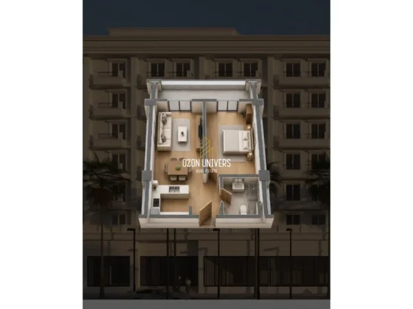 Durres, shitet apartament 1+1+Ballkon Kati 6, 80 m² 91.885 € (Kompleksi Viena,Golem)
