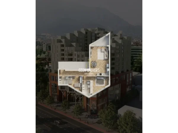 Tirane, shitet apartament 2+1+Ballkon Kati 5, 120 m² 198.165 € (Colonnade Residence, Rruga Dritan Hoxha)