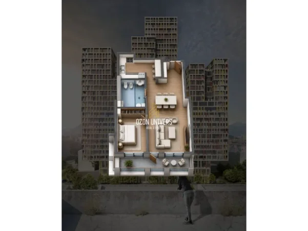 Tirane, shitet apartament 1+1+Ballkon Kati 8, 111 m² 278.500 € (Manhattan Residence, Zogu i Zi)