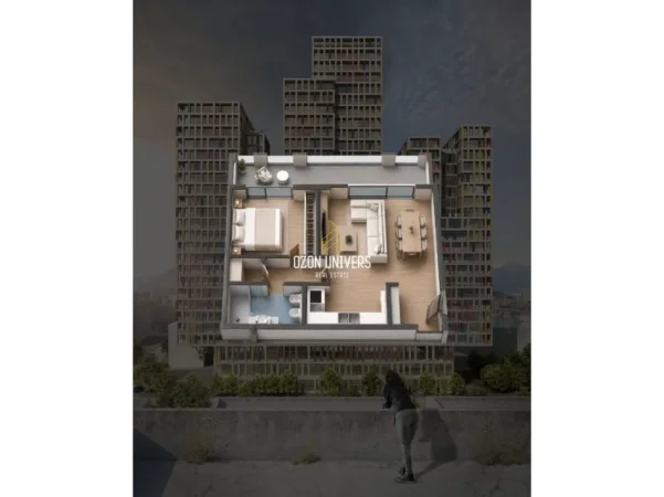 Tirane, shitet apartament 1+1+Ballkon Kati 7, 83 m² 208.750 € (Manhattan Residence, Zogu i Zi)